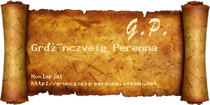 Grünczveig Perenna névjegykártya